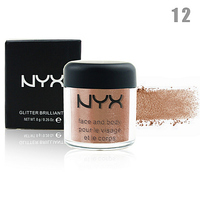 ПИГМЕНТ РАССЫПЧАТЫЙ ДЛЯ ЛИЦА И ТЕЛА NYX GLITTER BRILLIANTS 8g - 12