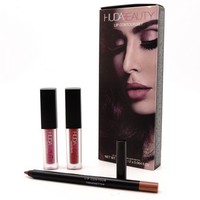 НАБОР КАРАНДАШ + 2 БЛЕСКА ДЛЯ ГУБ HUDA BEAUTY - TRENDSETTER