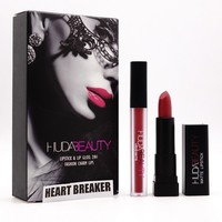 НАБОР БЛЕСК + ПОМАДА HUDA BEAUTY 2 IN 1 - HEART BREAKER