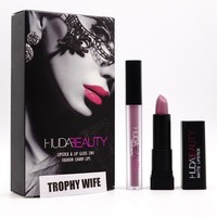 НАБОР БЛЕСК + ПОМАДА HUDA BEAUTY 2 IN 1 - TROPHY WIFE