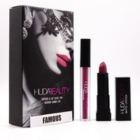 НАБОР БЛЕСК + ПОМАДА HUDA BEAUTY 2 IN 1 - FAMOUS