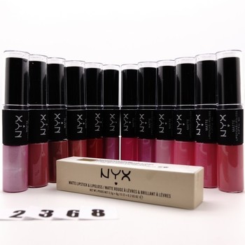БЛЕСК + ПОМАДА NYX MATTE LIPSTICK & LIPGLOSS 2 IN 1 - 12 ШТУК (B)